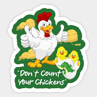 Funny Easter Chicks Sticker